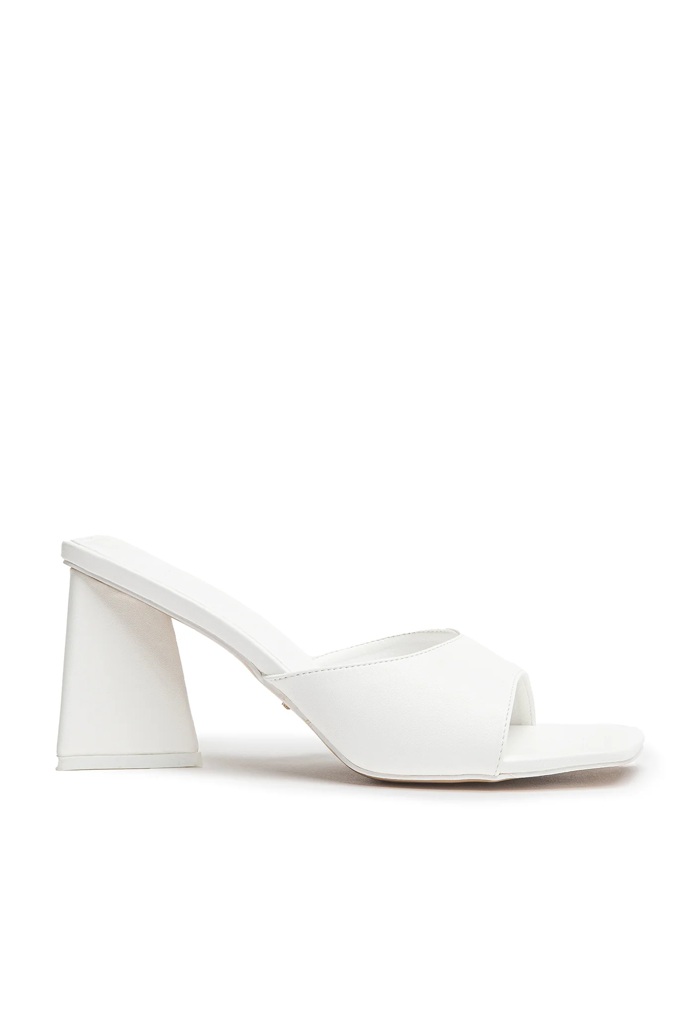BiLLiNi Gracen Triangle Block Heel White - Sonourner