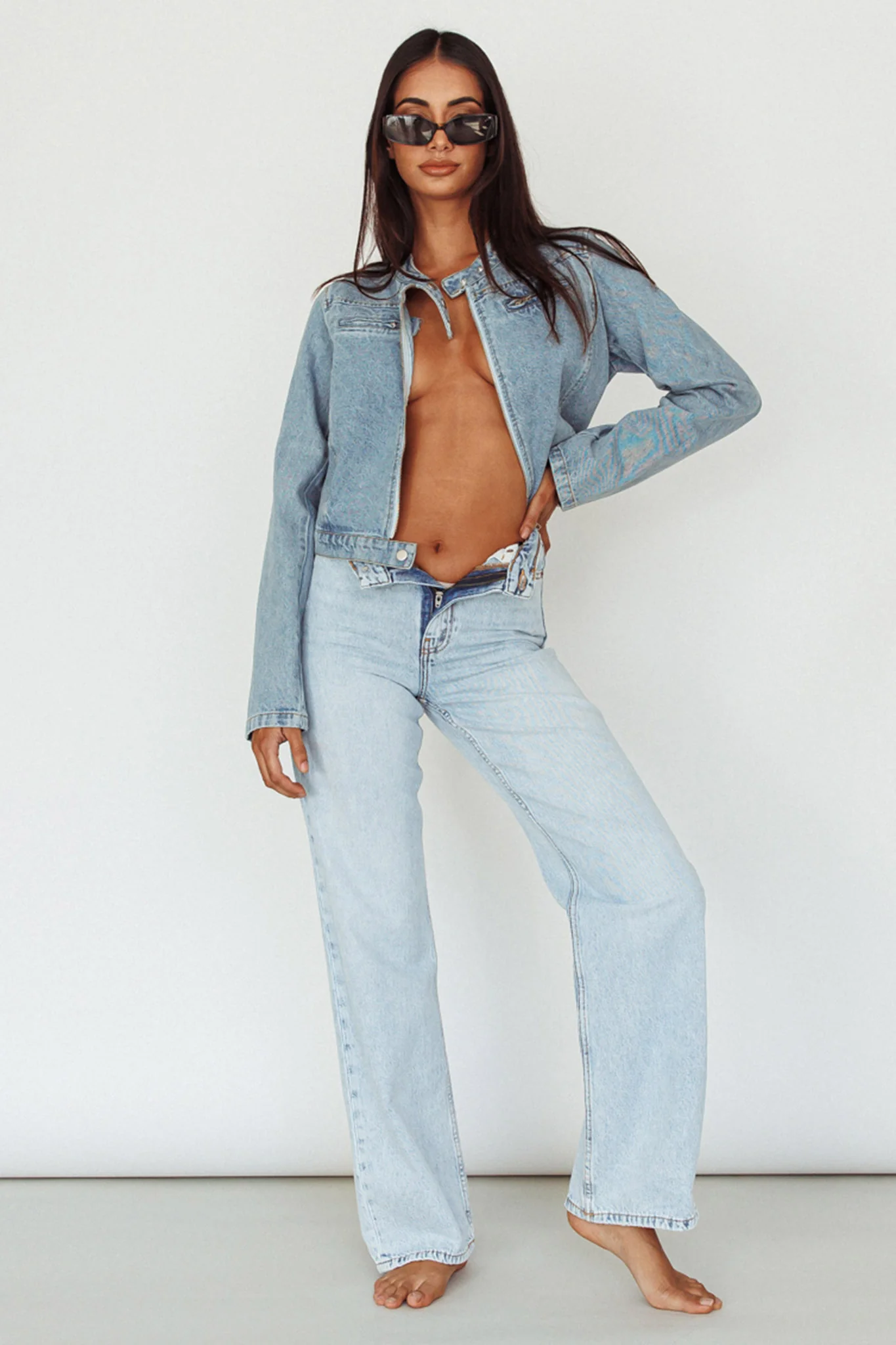 Girona Zipper Jacket Light Denim - Sonourner