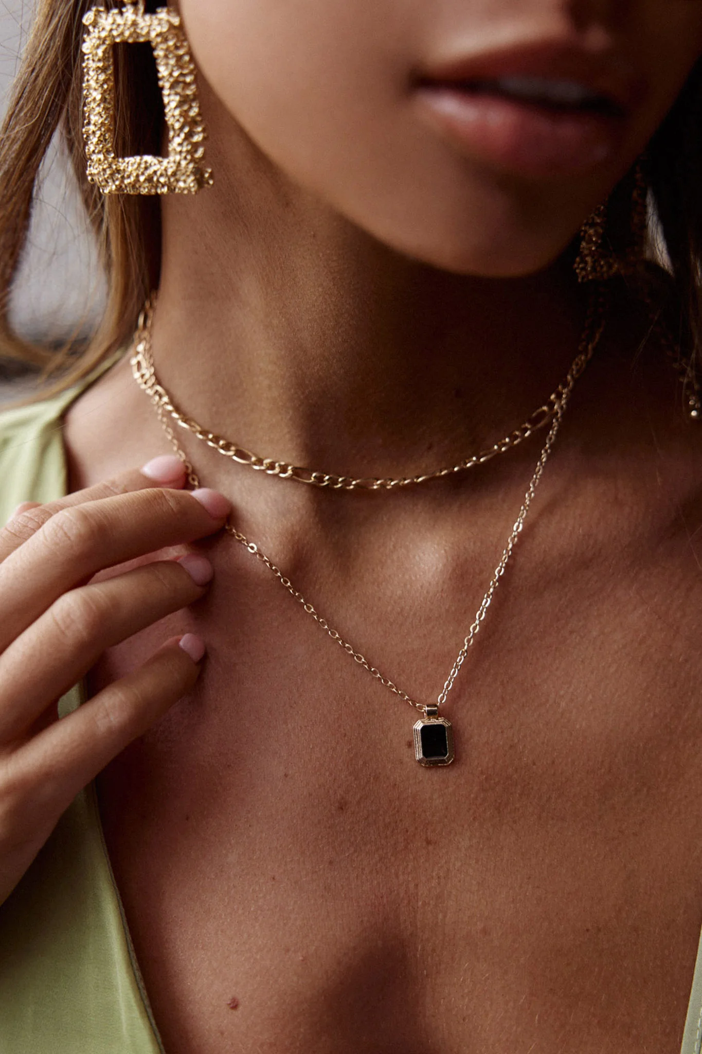 Mia Pendant Necklace Set Gold - Sonourner