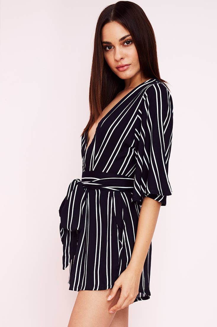 Gisele Casual cutout Romper Navy - Sonourner