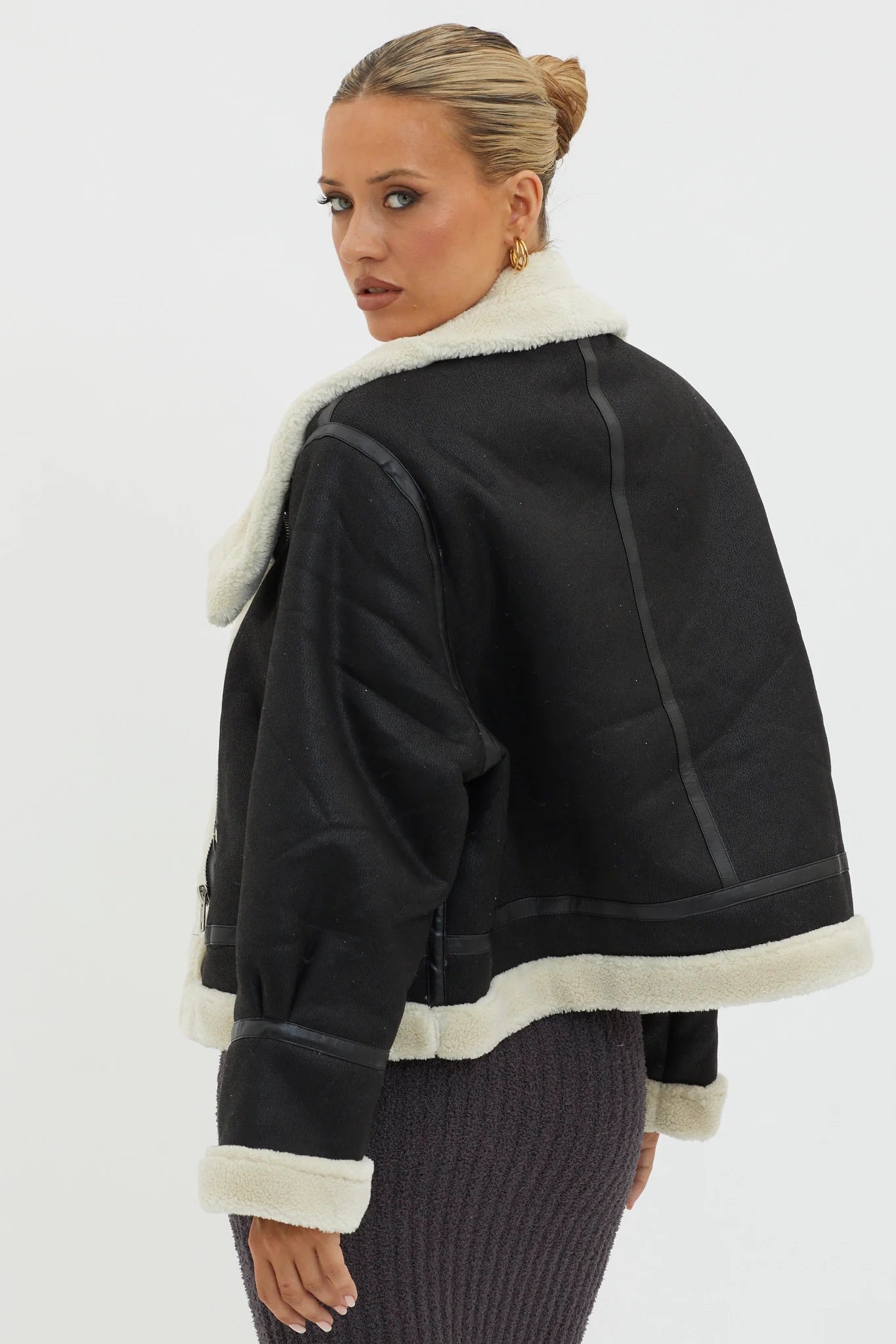 Wintertide Sherpa Trim Jacket Black - Sonourner