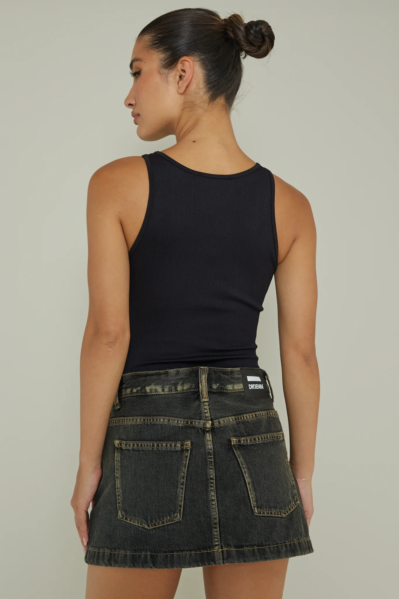 Attitude Ribbed Leotard Black - Sonourner