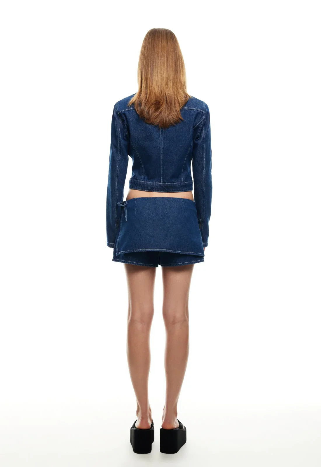 LIONESS Bella Moto Jacket Blue Denim - Sonourner