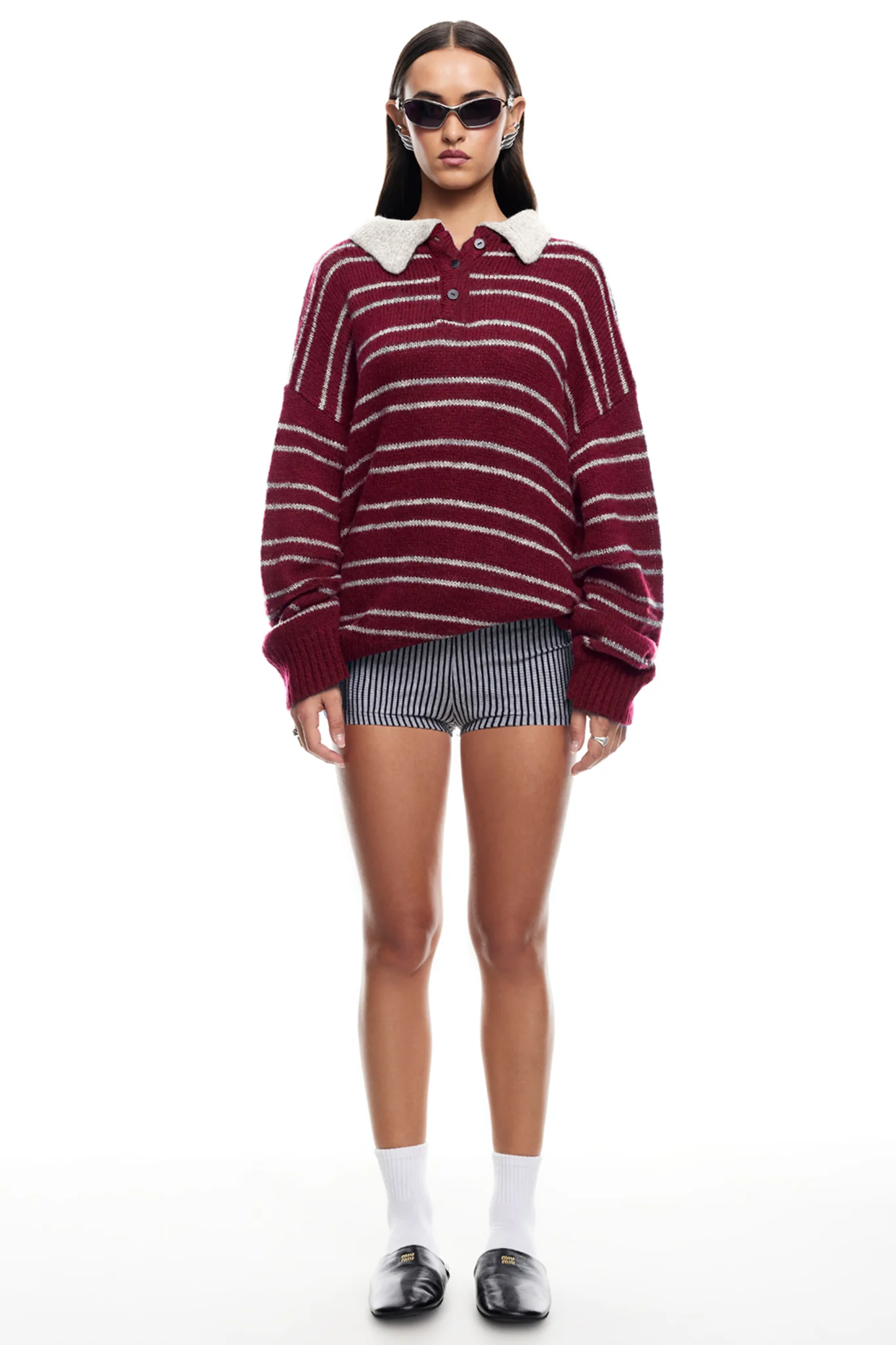 LIONESS Rising Sun Jersey Sweater Crimson - Sonourner