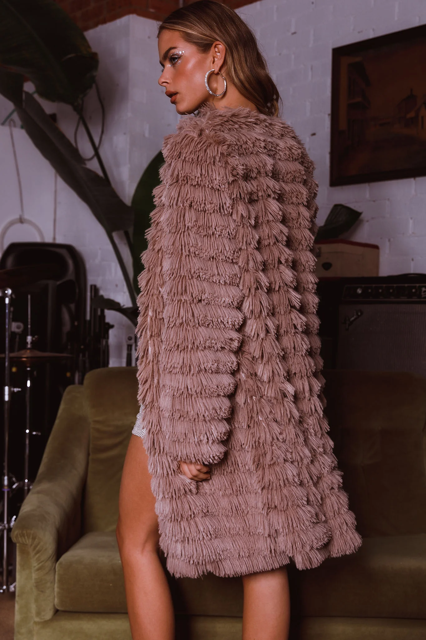 Montana Faux Fur Long Jacket Mocha - Sonourner