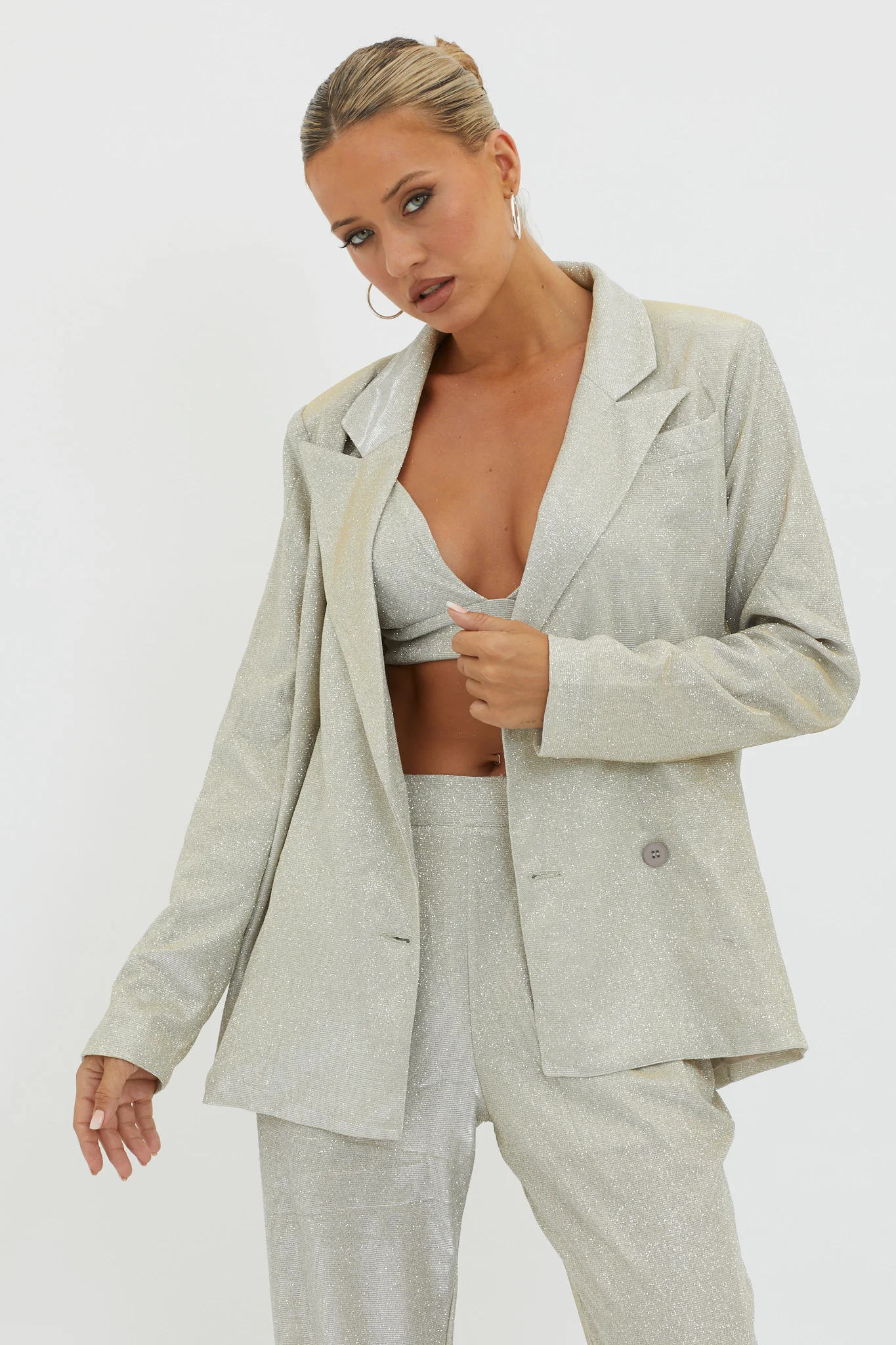 Joyeux Notch Lapel Jacket Champagne - Sonourner