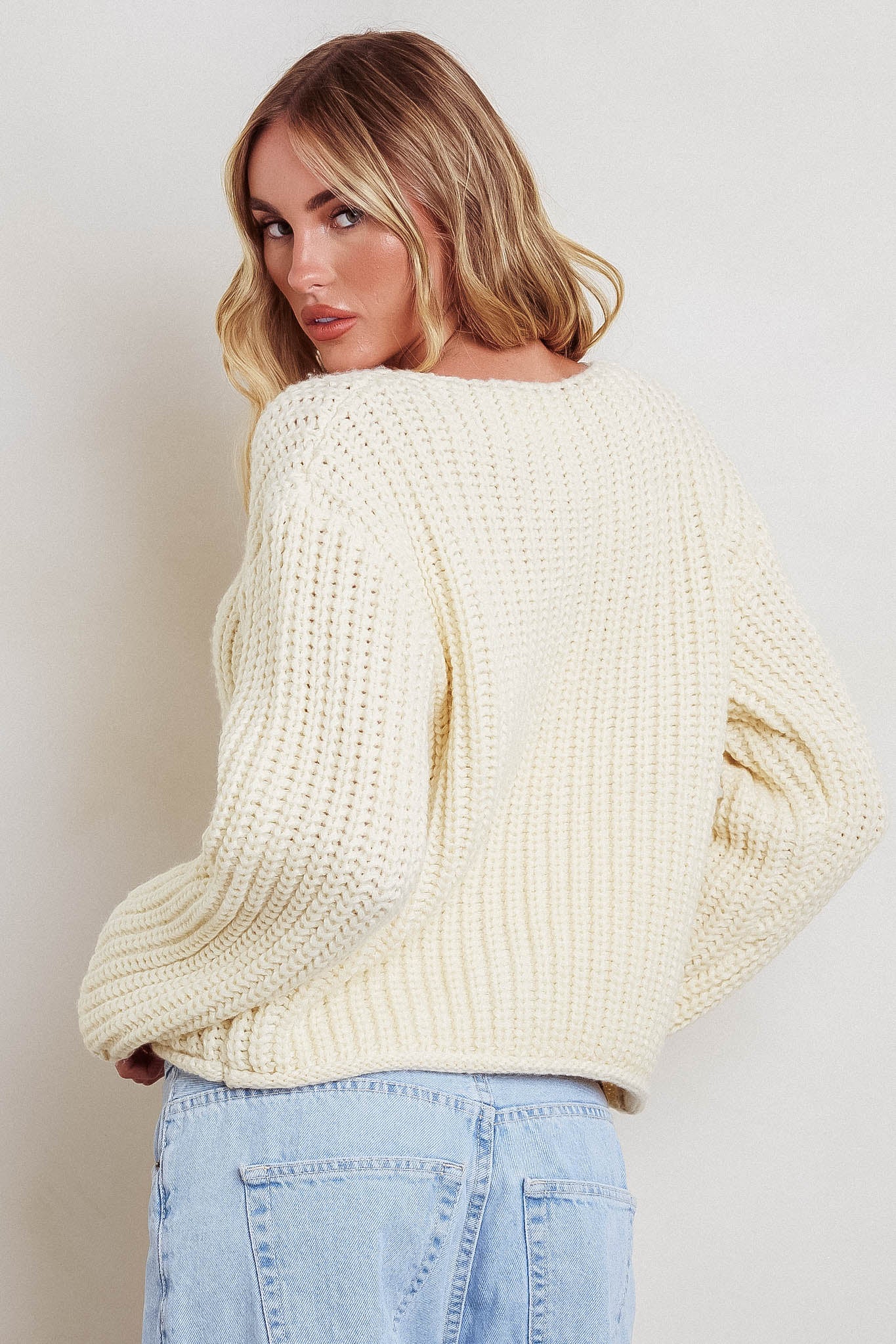 Cindie Chunky Knit Cardigan Butter - Sonourner