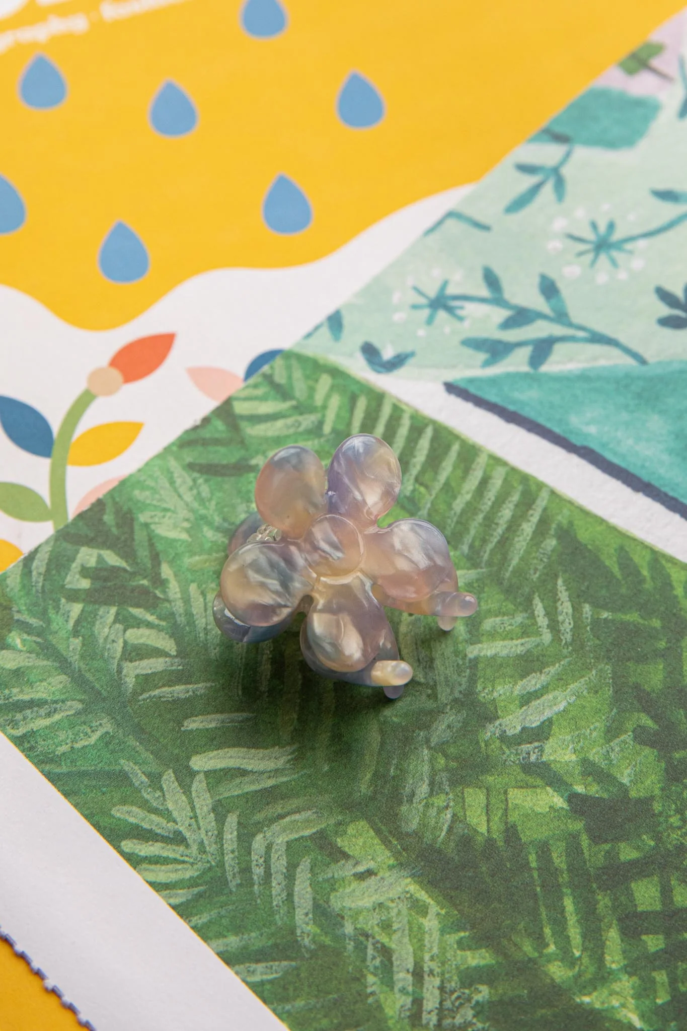 Blossom Flower Hair Clip Purple - Sonourner