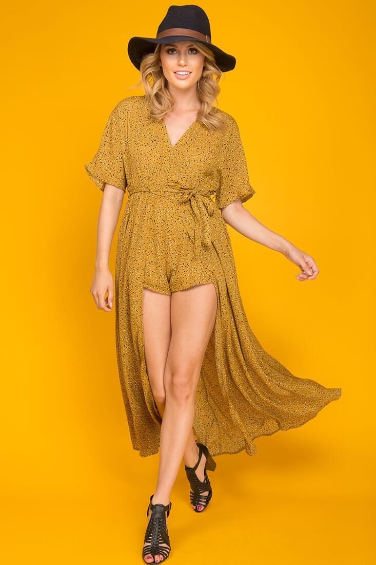 Genesis Cute Maxi Romper Mustard - Sonourner