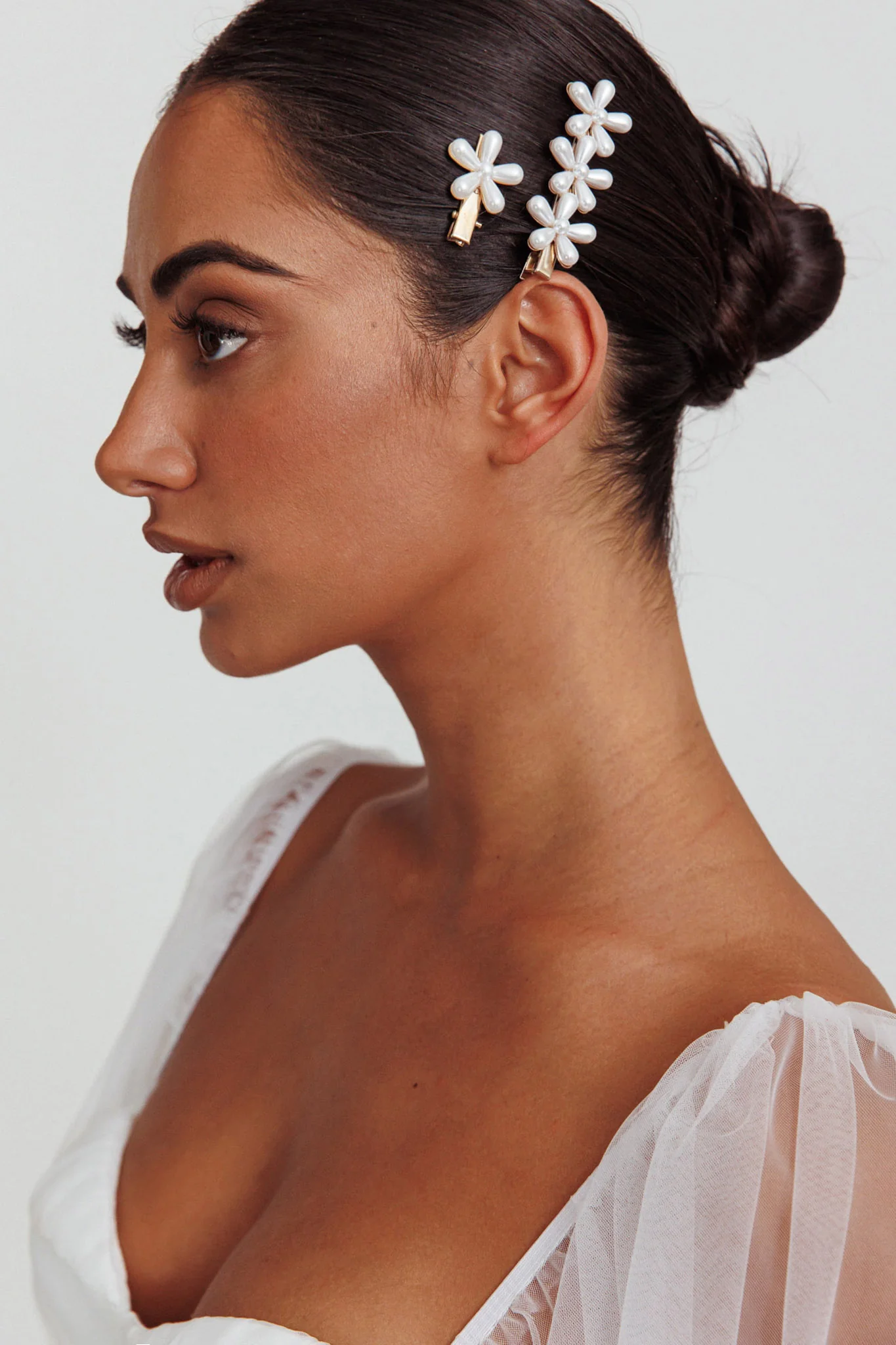 Aurelia Pearl Flower Hairclip Set - Sonourner