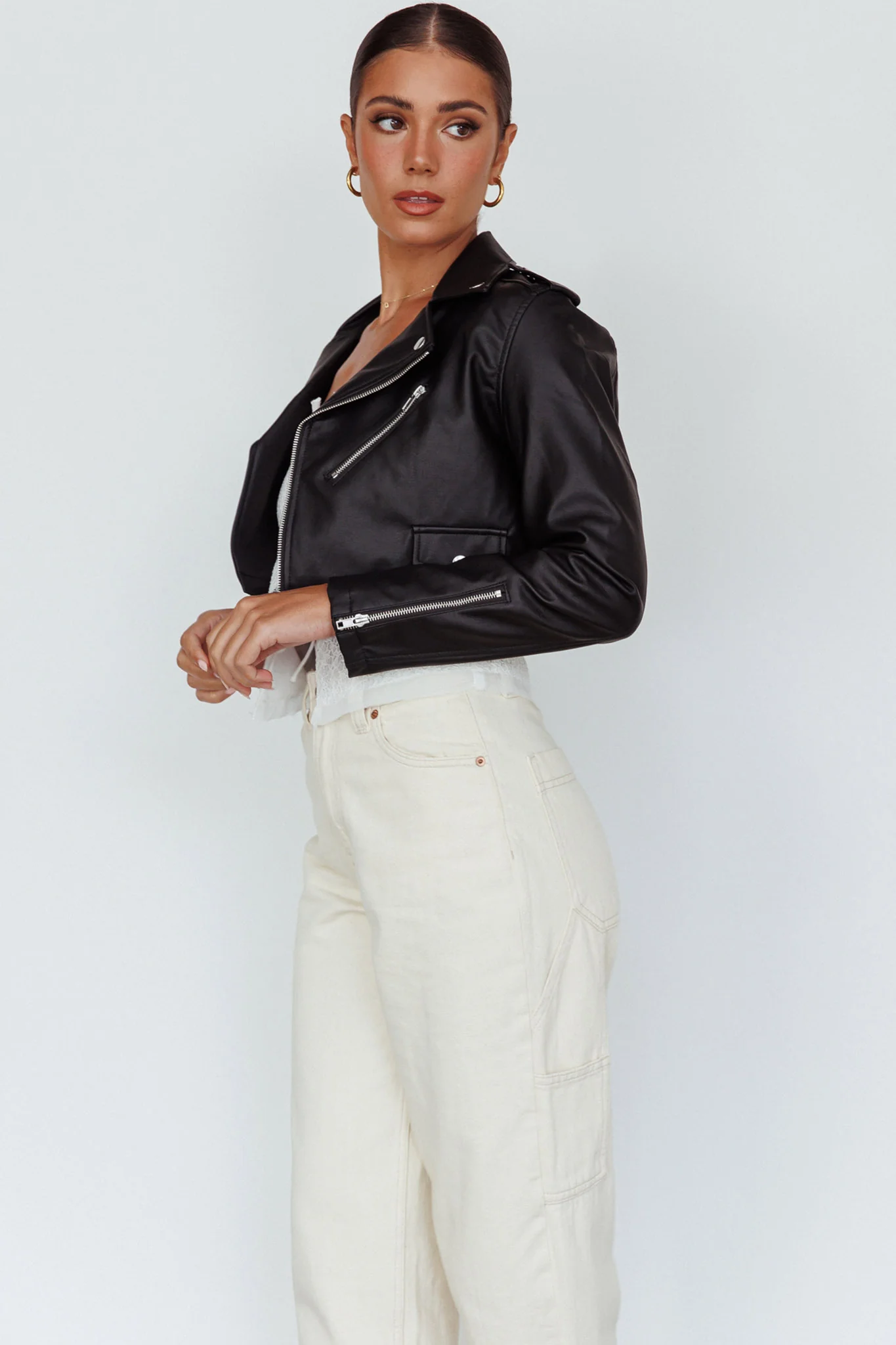 Toulouse Faux Leather Jacket Black - Sonourner