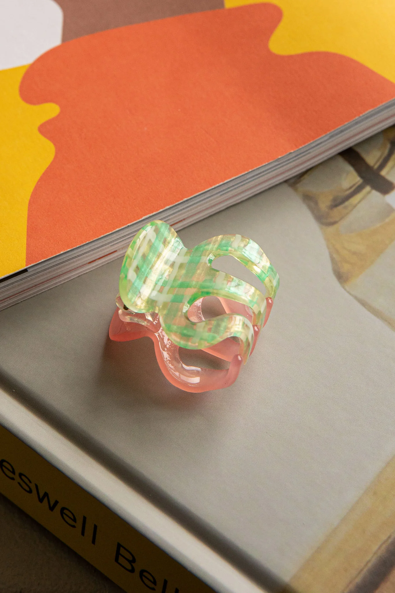 Anita Two-Side Hair Clip Green/Pink - Sonourner