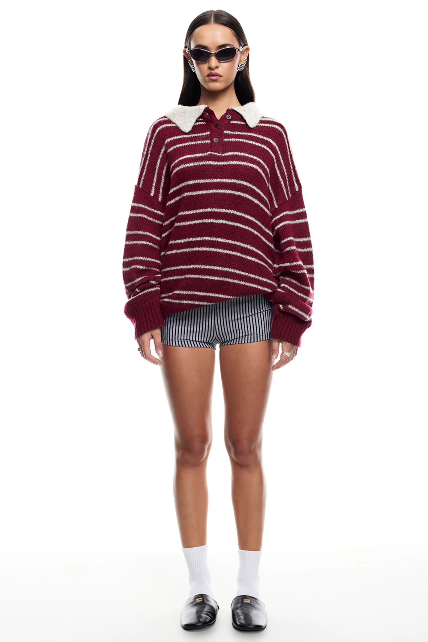 LIONESS Rising Sun Jersey Sweater Crimson - Sonourner