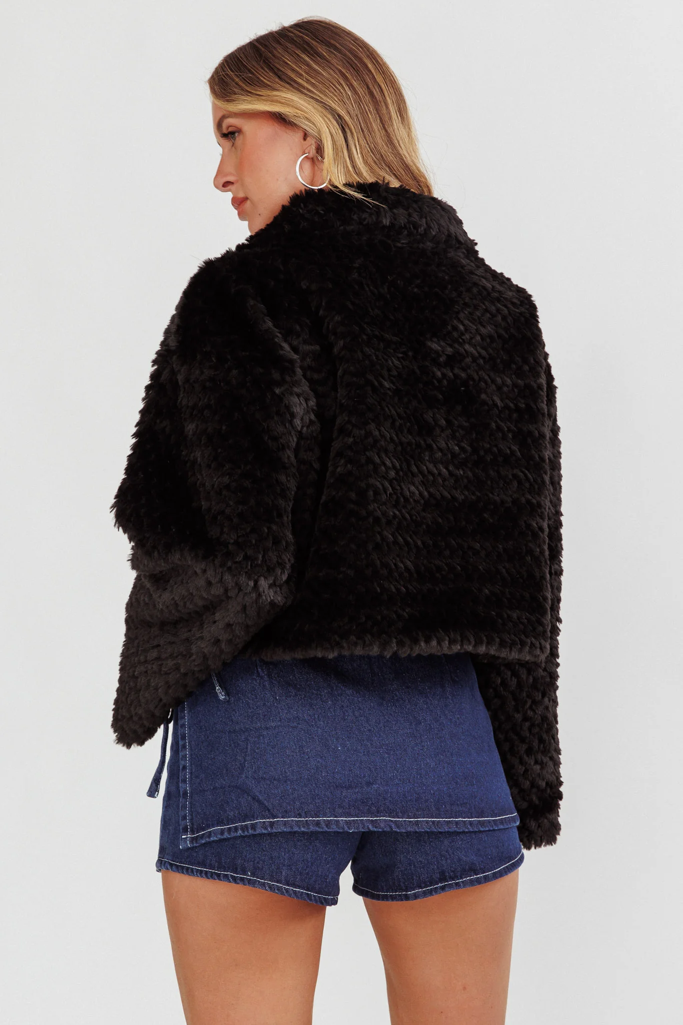 Margeaux Faux Fur Jacket Black - Sonourner