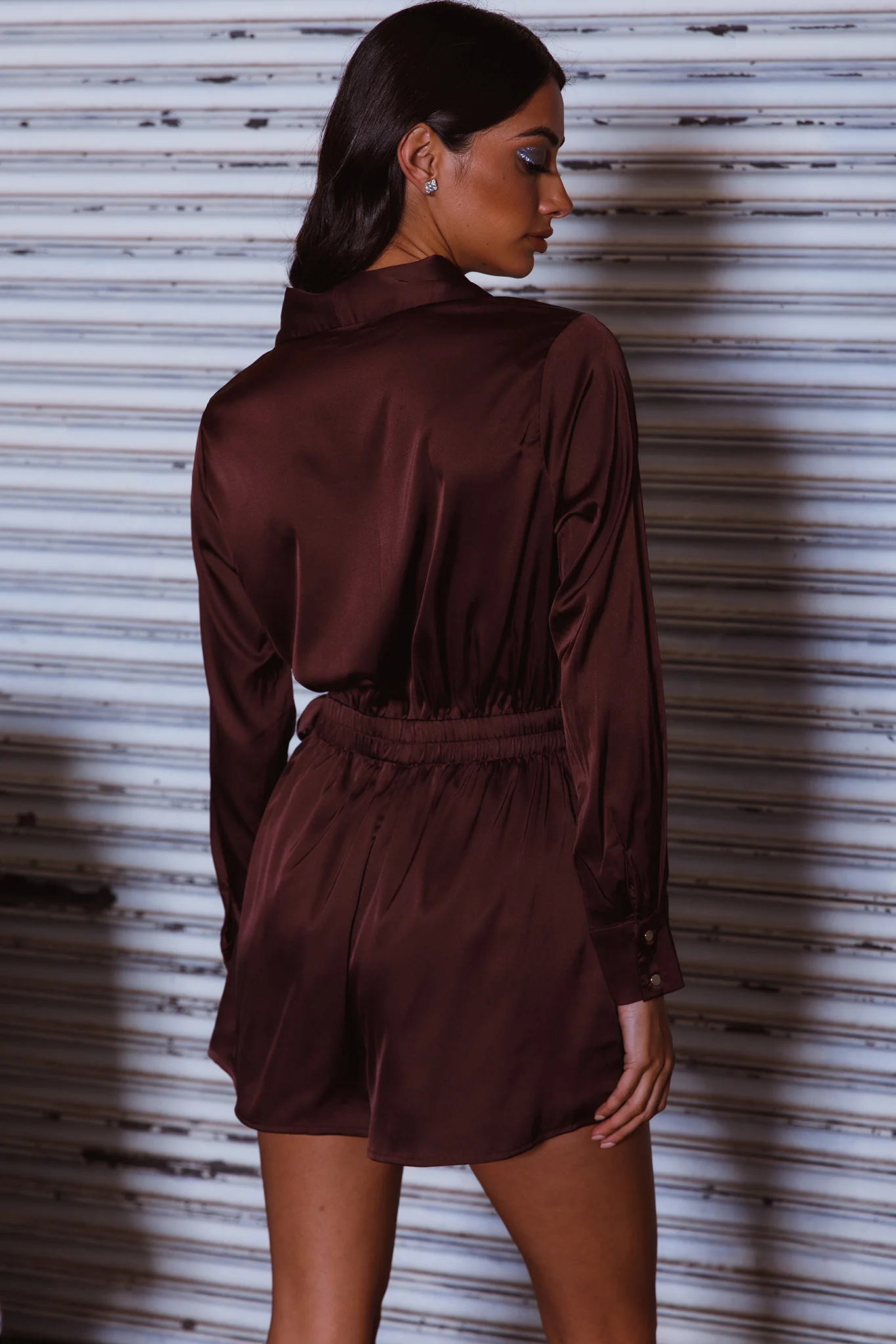 Turning Heads Side Tie Romper Russet - Sonourner