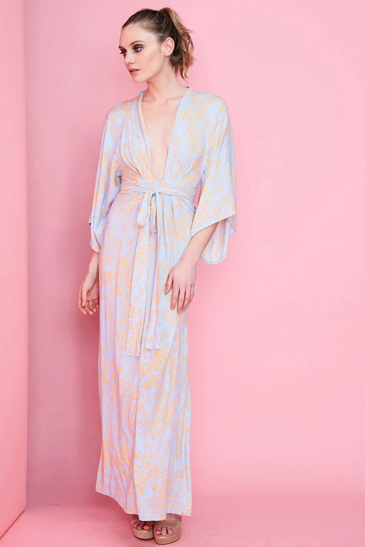 Kira Summer Maxi Dress Orange - Sonourner