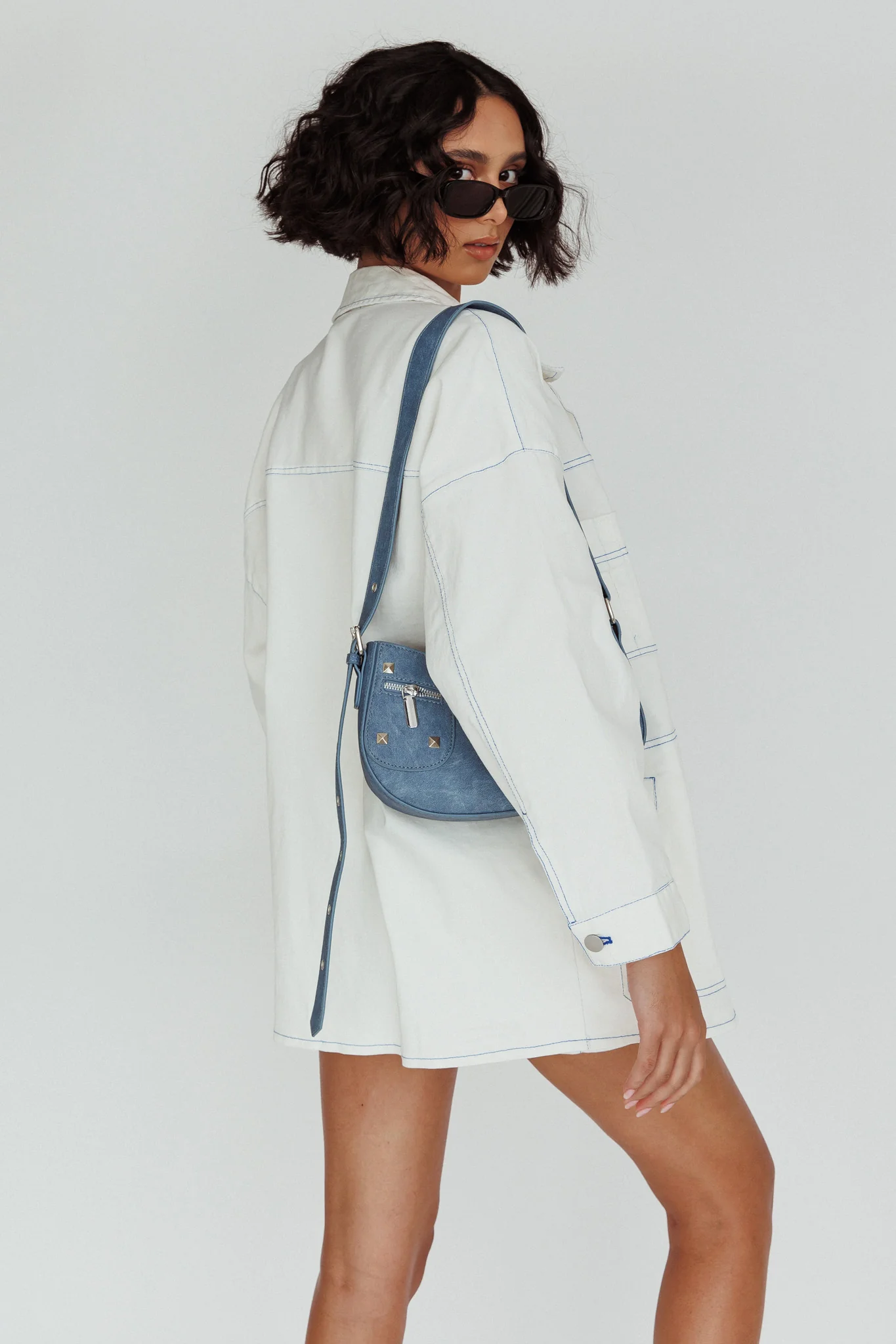 Back Row Oversized Pocket Jacket White - Sonourner