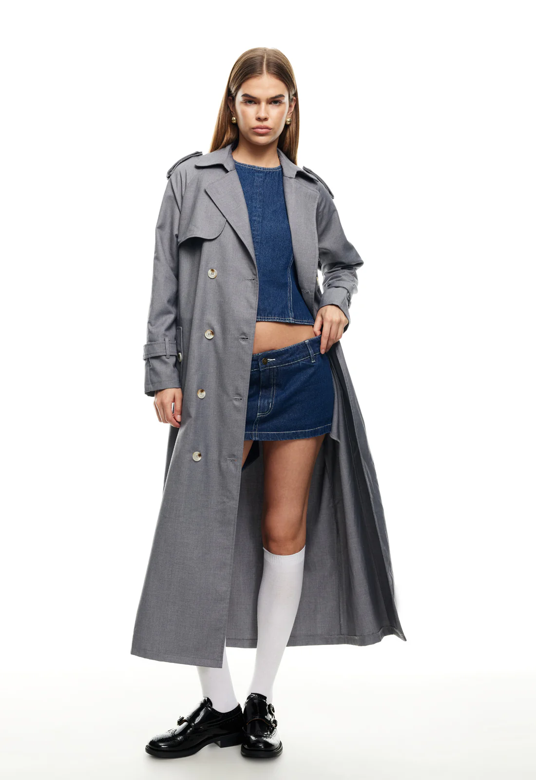 LIONESS Trencherous Coat Slate - Sonourner
