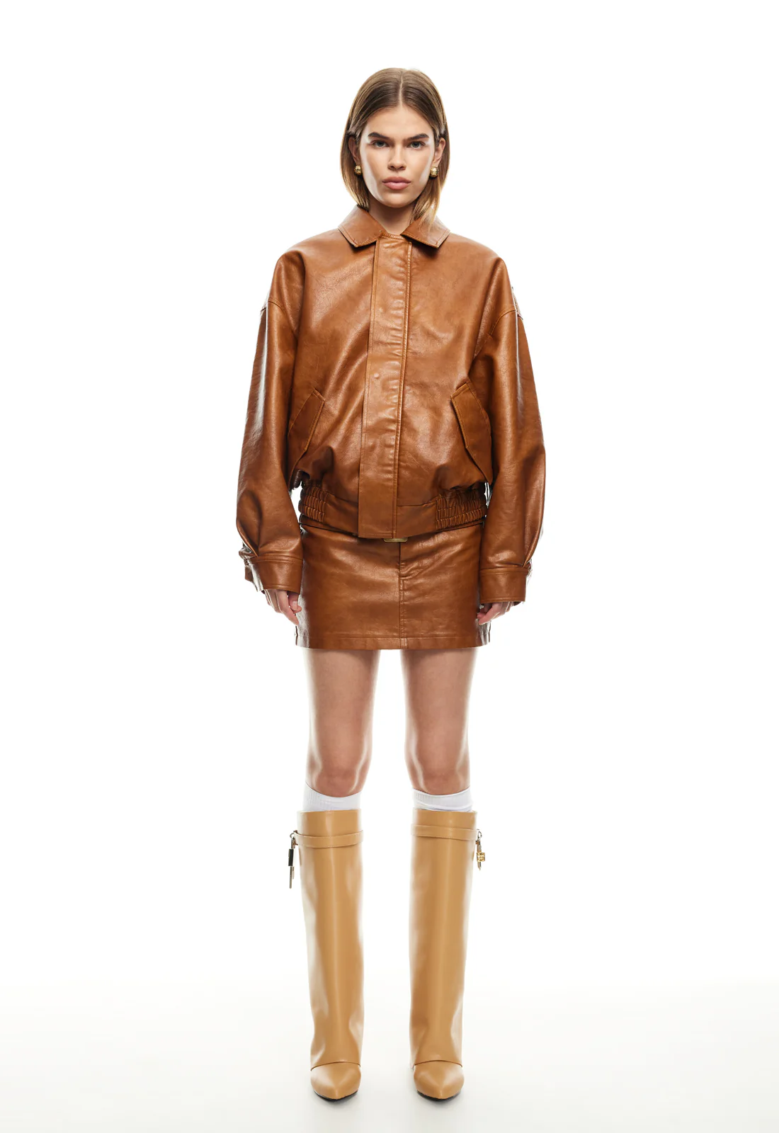LIONESS Kenny Bomber Jacket Tan - Sonourner