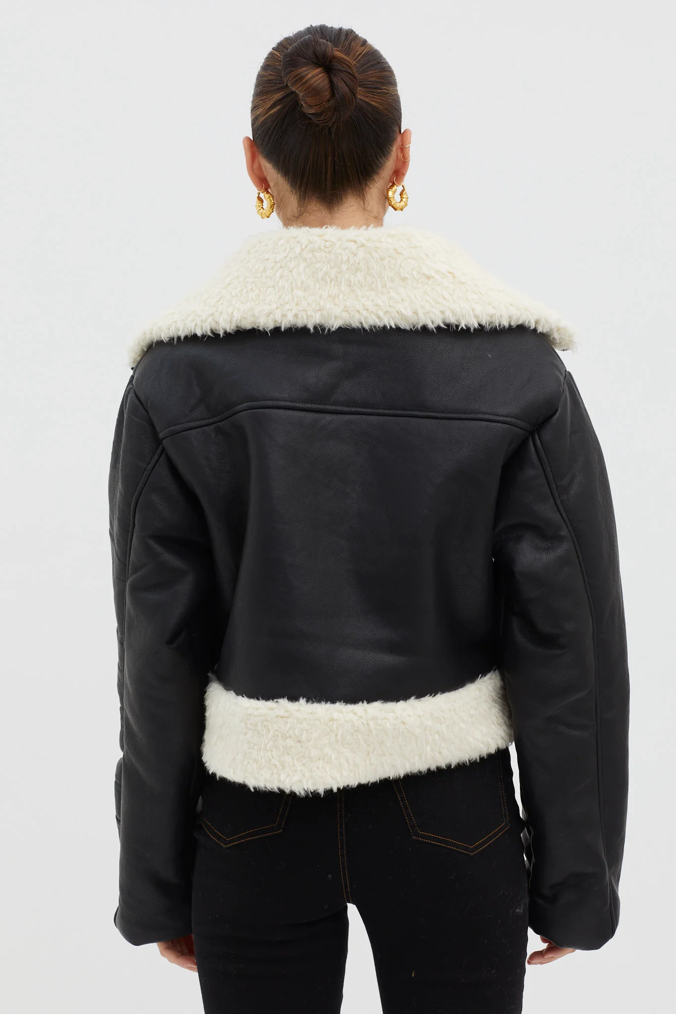 Camden Sherpa Trim Zip Jacket Black - Sonourner