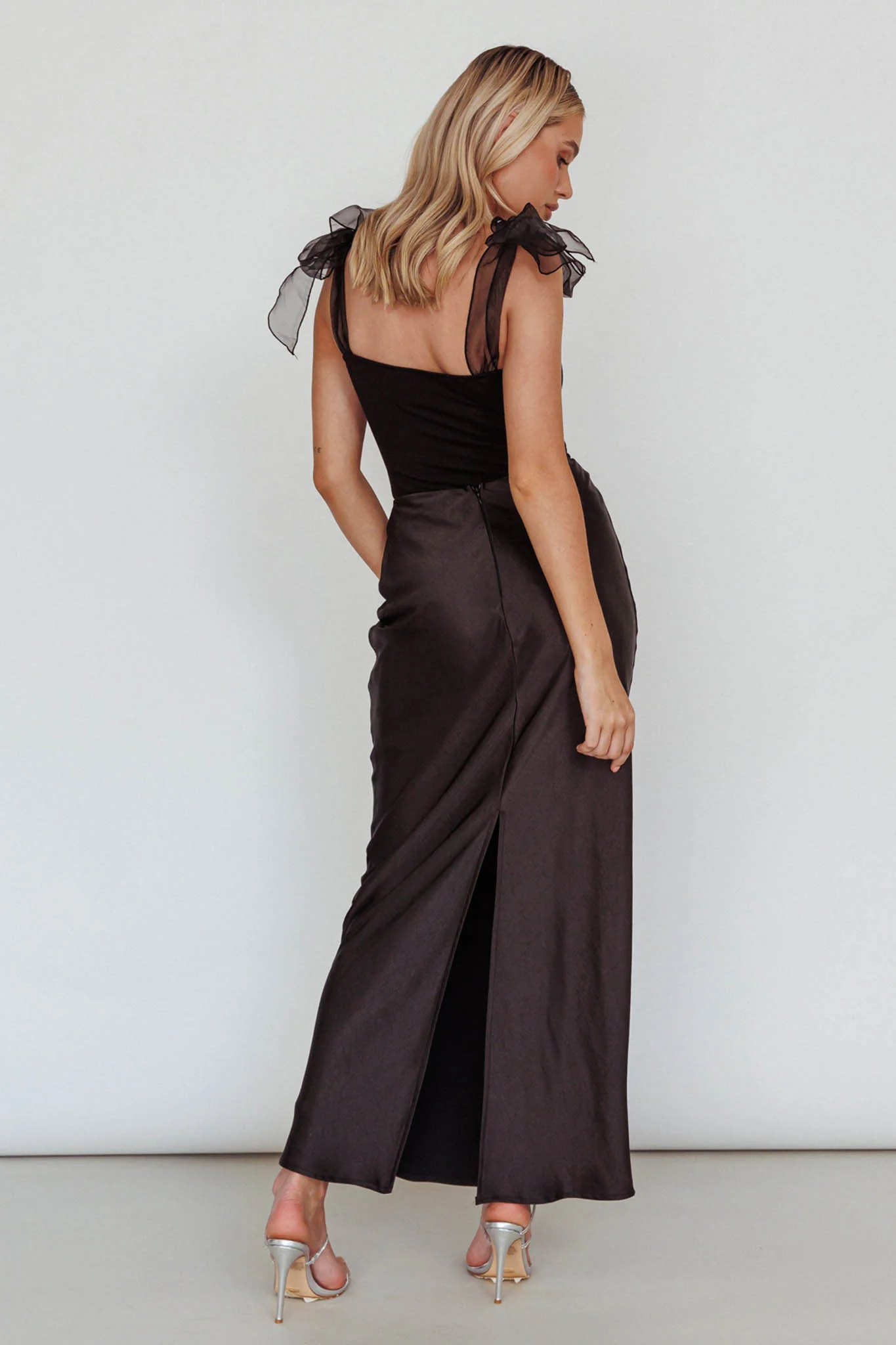 Midsomer Tied Shoulder Bodysuit Black - Sonourner