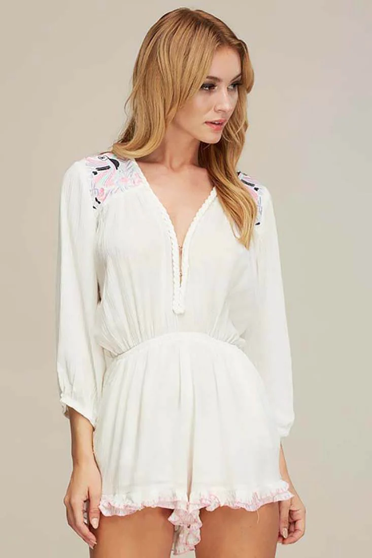 Naomi Dressy Romper White - Sonourner