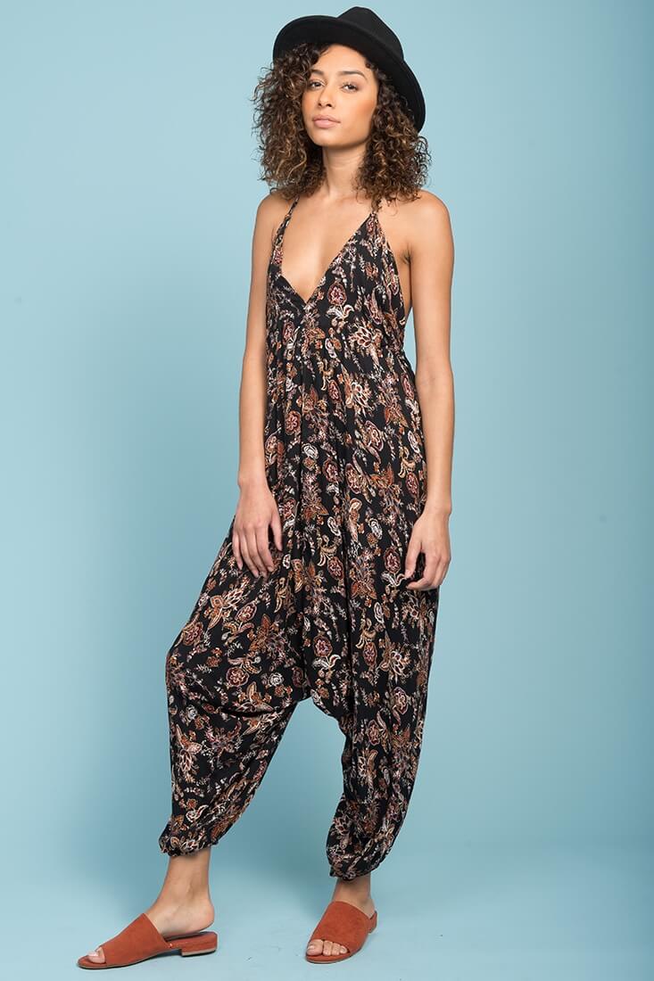 Annalee Floral Print Boho Jumpsuit - Sonourner