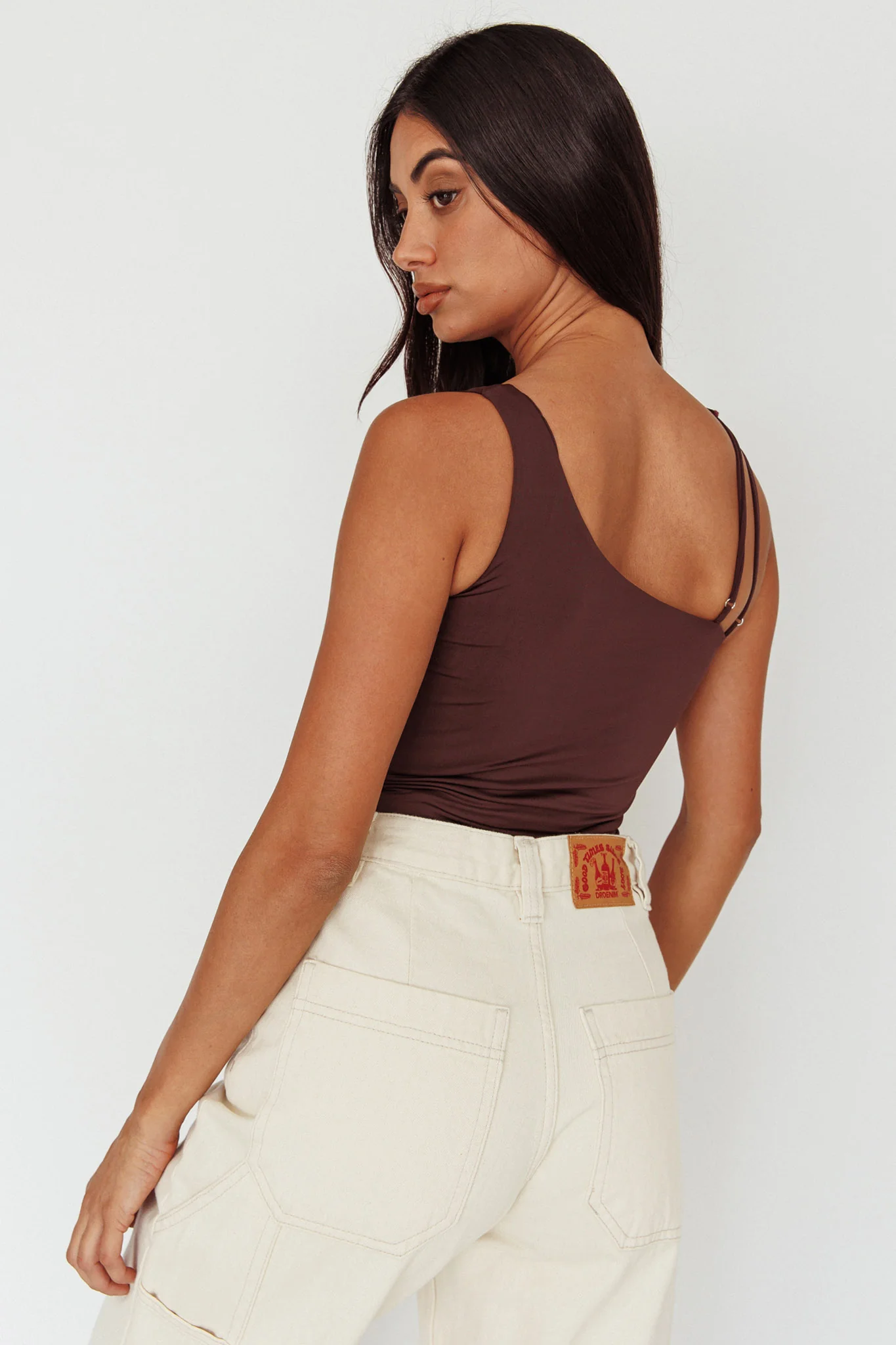 Bare Double Strap Bodysuit Brown - Sonourner