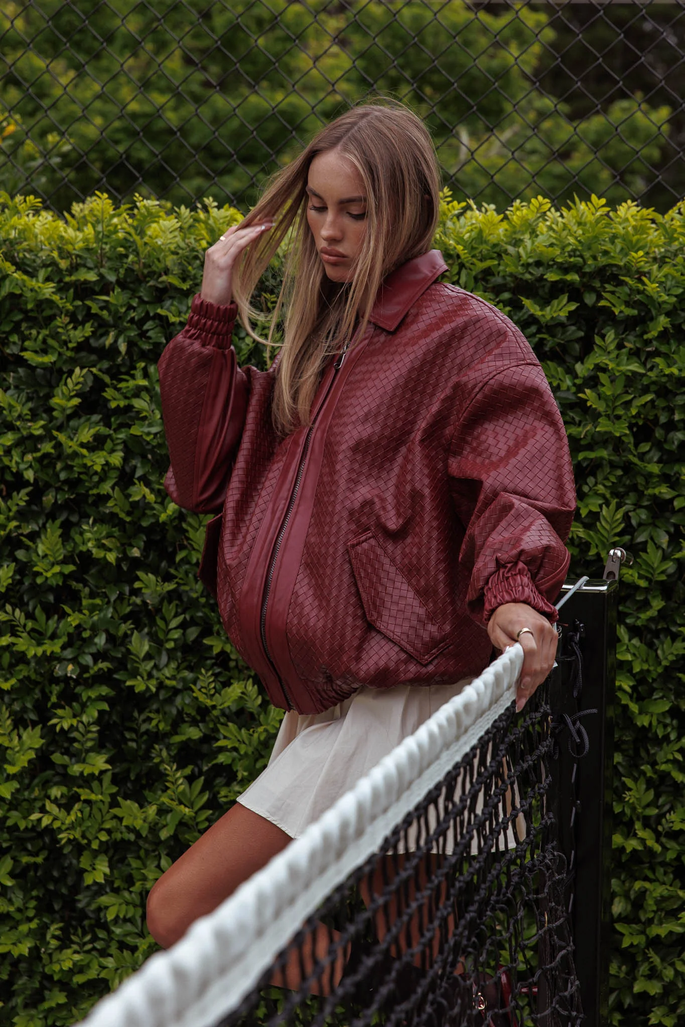 LIONESS Kenny Bomber Jacket Burgundy - Sonourner