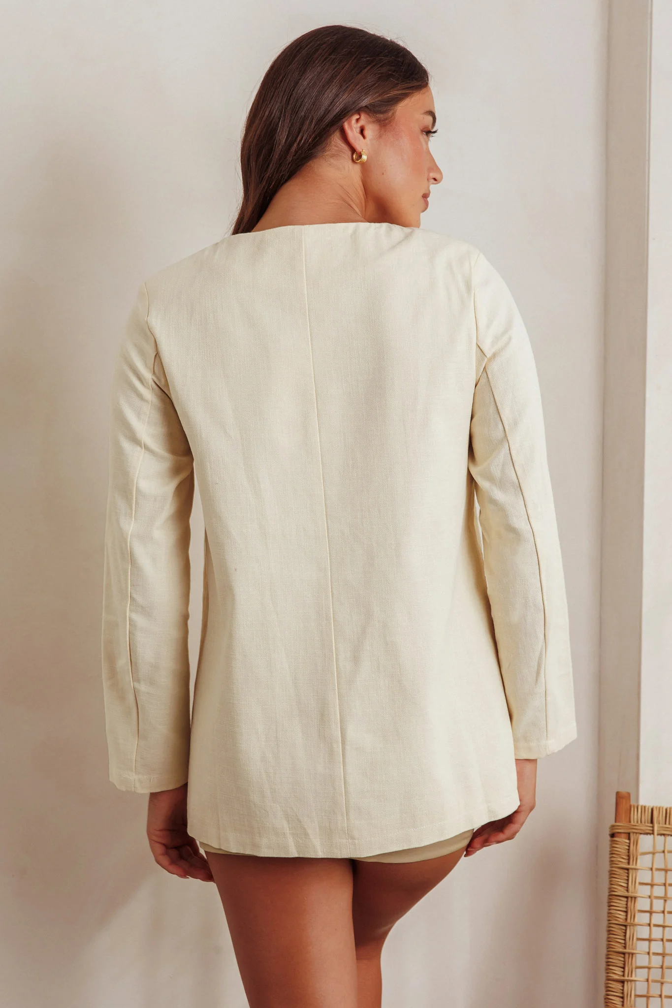 Vikki Round Neck Structured Top Butter - Sonourner