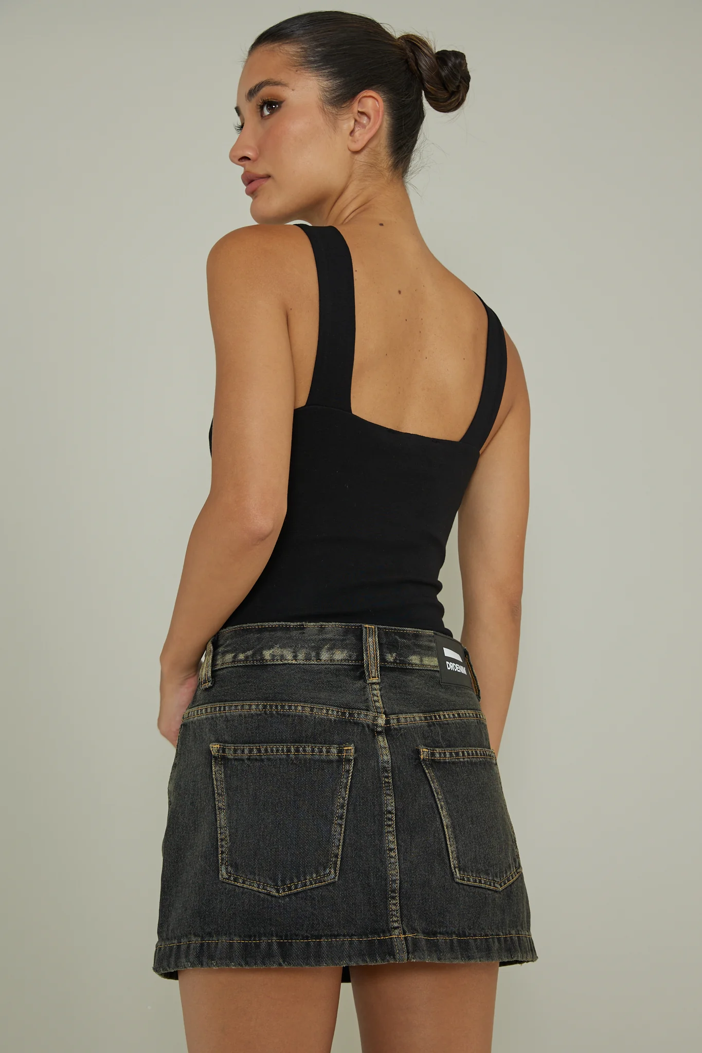 High Time Square Neckline Leotard Black - Sonourner